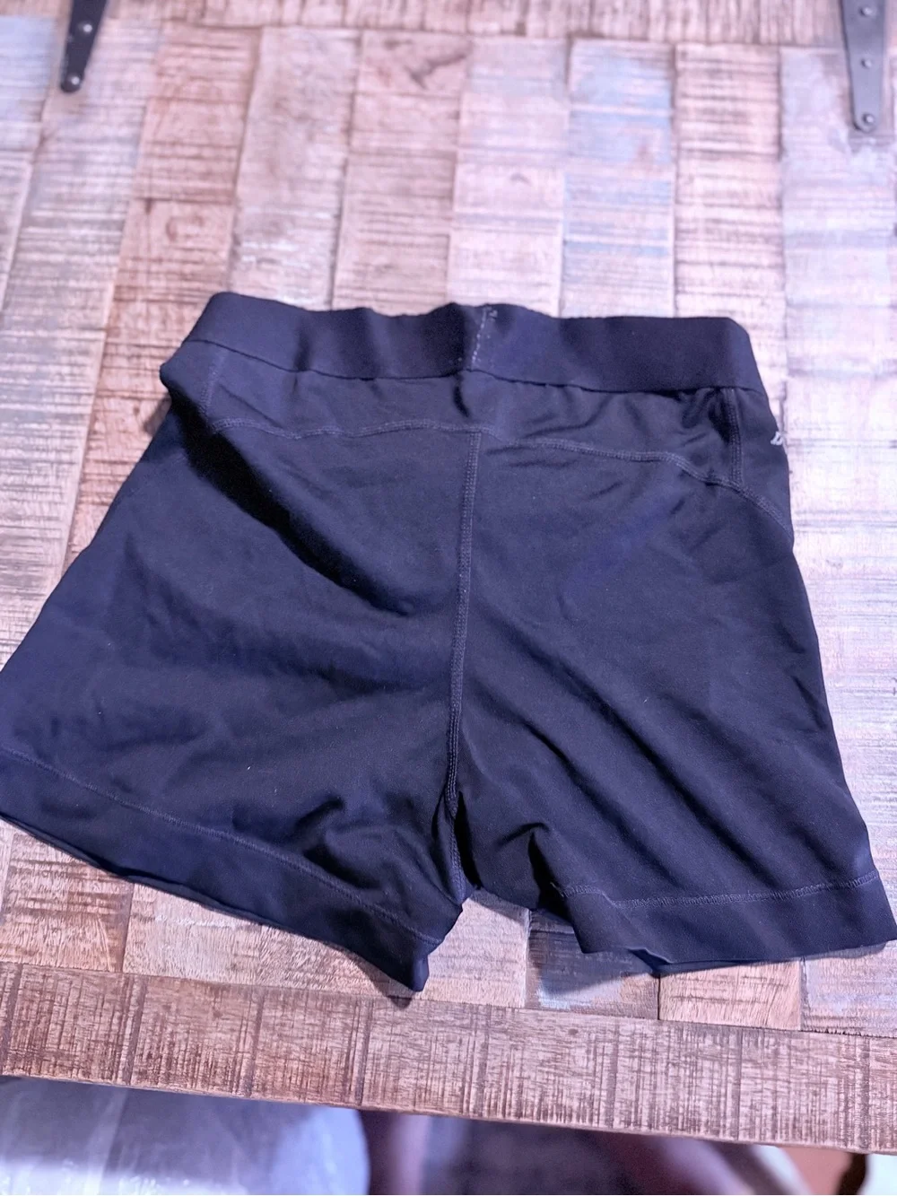 Nike Pro Black Women's Athletic Shorts with Silver Swoosh